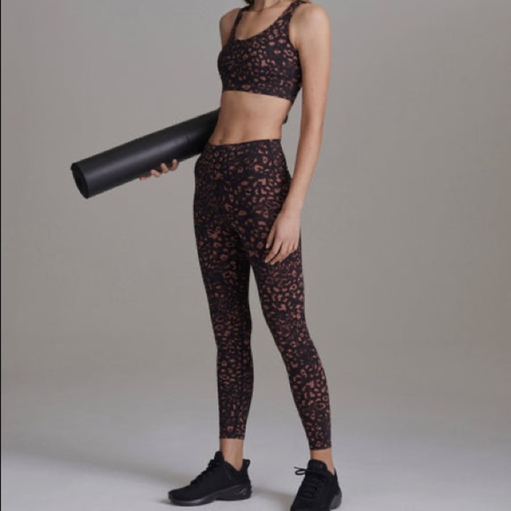 Varley Red Textured Animal Luna Legging